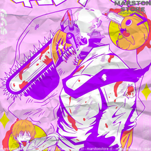 Cargar imagen en el visor de la galería, Polera Chainsaw man - Denji x Pochita (v1)
