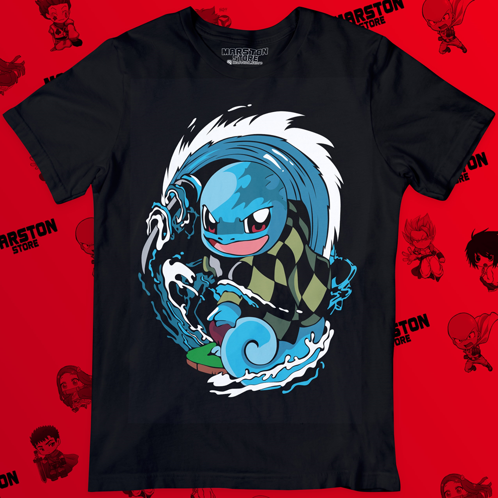 Polera Pokemon x Kimetsu no Yaiba - Tanjiro Squirtle