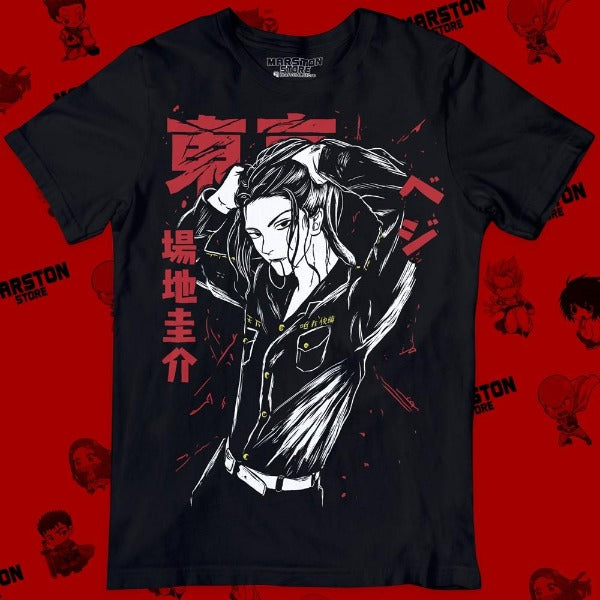 Polera Tokyo Revengers - Keisuke Baji (versión sin manji)