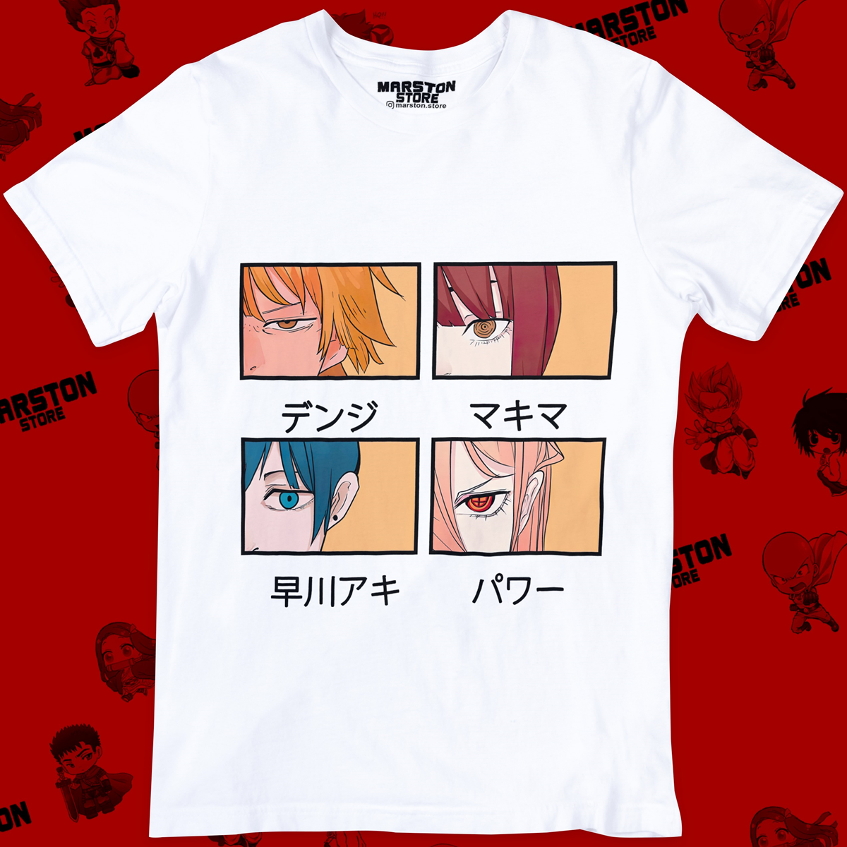 Polera Chainsaw Man - Denji - Power - Makima - Aki